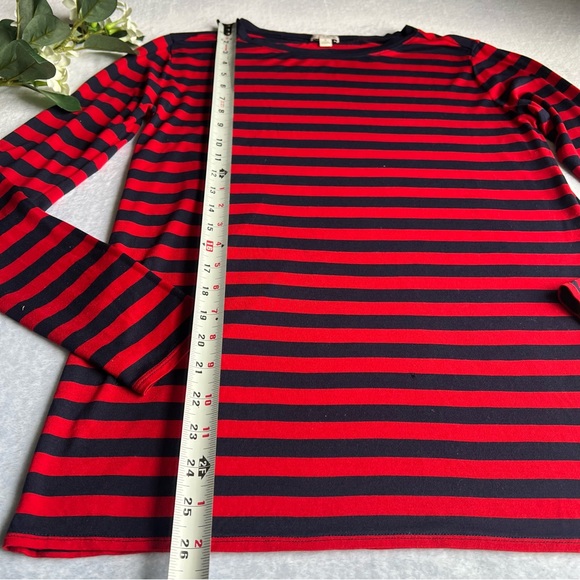 Gap Sz S Red Striped T-Shirt Long Sleeve - Picture 5 of 7